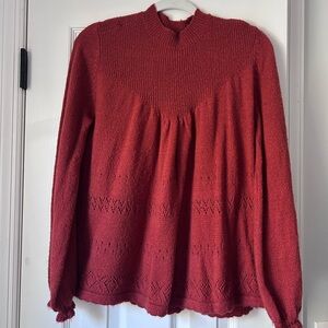 LC Lauren Conrad Deep Red Knit Sweater